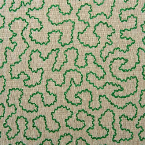 Linwood Fabrics Tango Weaves II Wiggle Fabric - Emerald - LF2388C/012 - Image 1
