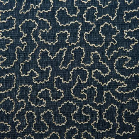 Linwood Fabrics Tango Weaves II Wiggle Fabric - Indigo - LF2388C/010 - Image 1