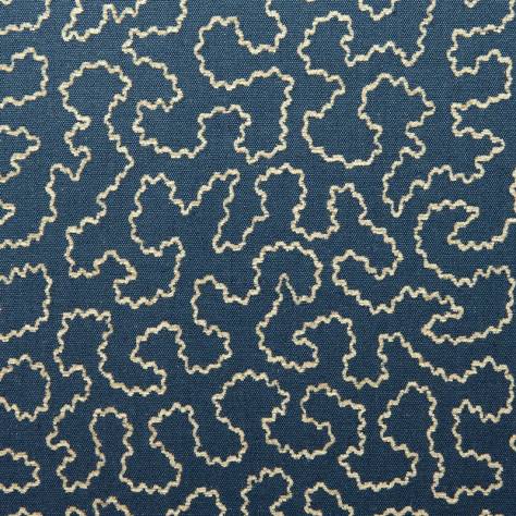 Linwood Fabrics Tango Weaves II Wiggle Fabric - Regal Blue - LF2388C/009