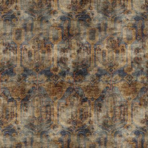Linwood Fabrics Odyssey Fabrics Kadife Fabric - Teal Gold - LF2404FR/002 - Image 1