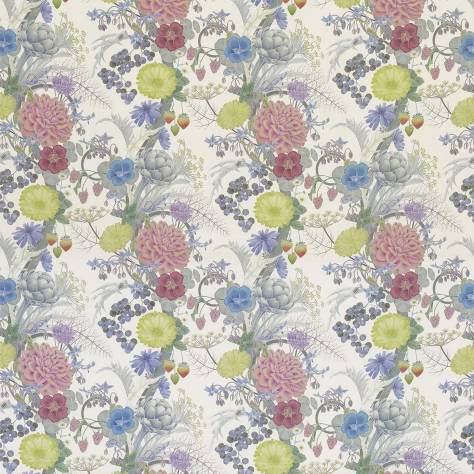 Osborne & Little Manarola Fabrics Carlotta Fabric - Aqua / Lemon / Blush - F7177-01