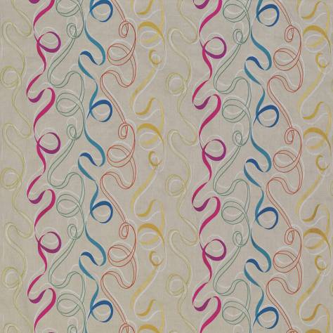 Osborne & Little Manarola Fabrics Lerici Fabric - Teal / Lemon / Raspberry - F7179-02 - Image 1