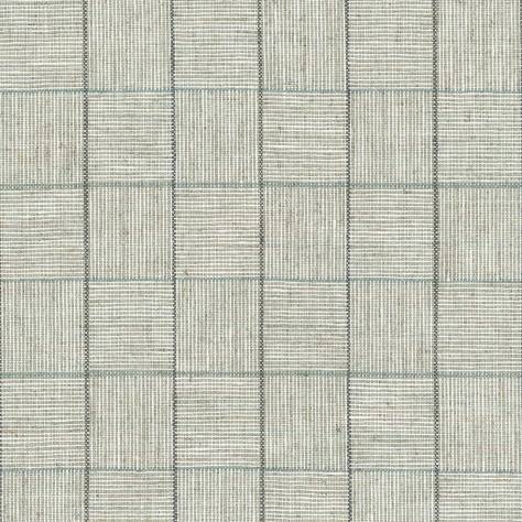 Osborne & Little Rialto Fabrics Calli Fabric - Stone / Aqua - F7200-02 - Image 1