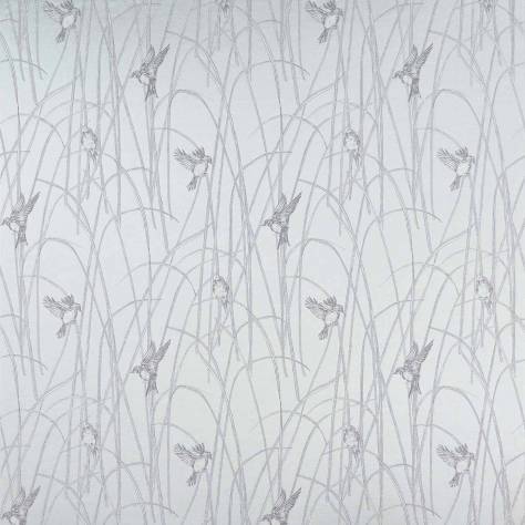 Osborne & Little Sketchbook Fabrics Reedbirds Fabric - Silver - F7371-02 - Image 1