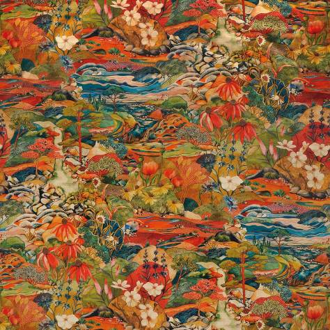 Osborne & Little Lamorran Fabrics Trebah Velvet Fabric - 02 - F7670-02