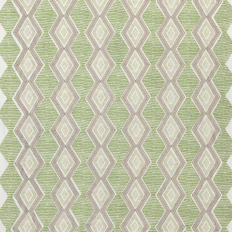 Nina Campbell Les Reves Fabrics Belle Ile Fabric - Green / Beige - NCF4291-03 - Image 1