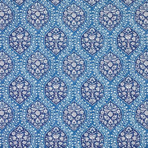 Nina Campbell Les Reves Fabrics Marguerite Fabric - Indigo / Blue - NCF4294-04 - Image 1
