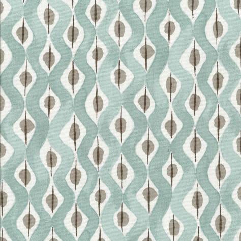 Nina Campbell Les Reves Fabrics Beau Rivage Fabric - Duck Egg / Taupe - NCF4295-01 - Image 1
