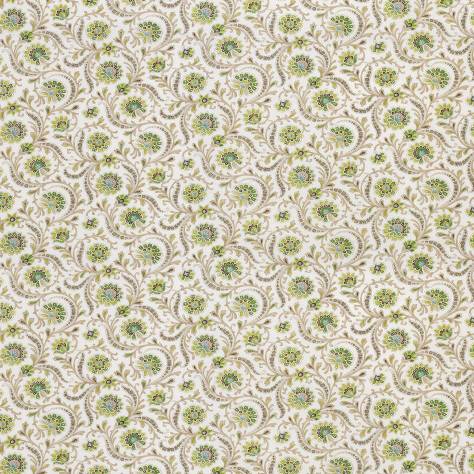 Nina Campbell Les Indiennes Fabrics Baville Fabric - Green - NCF4331-04