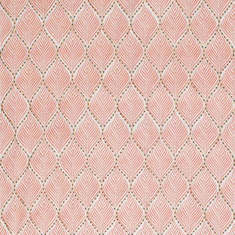 Nina Campbell Les Indiennes Fabrics Bonnelles Fabric - Coral - NCF4335-01