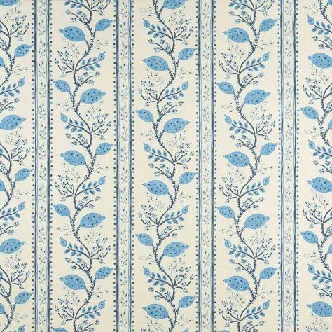 Nina Campbell Ashdown Fabrics Pomegranate Trail Fabric - Indigo / Blue / Ivory - NCF4360-01