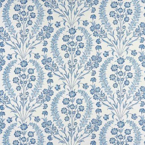 Nina Campbell Ashdown Fabrics Chelwood Fabric - Blue / Ivory - NCF4364-01 - Image 1