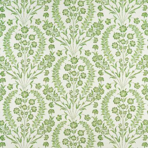 Nina Campbell Ashdown Fabrics Chelwood Fabric - Green / Ivory - NCF4364-02 - Image 1