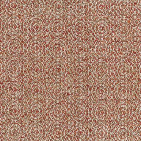 Nina Campbell Charlton Fabrics Rushlake Fabric - Coral / Ivory - NCF4381-03