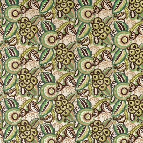 Nina Campbell Marchmain Fabrics Marchmain Fabric - Green - NCF4370-03