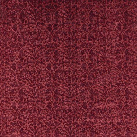 Nina Campbell Marchmain Fabrics Brideshead Damask Fabric - Red - NCF4372-01
