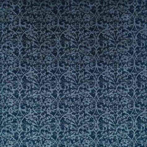 Nina Campbell Marchmain Fabrics Brideshead Damask Fabric - Blue - NCF4372-05