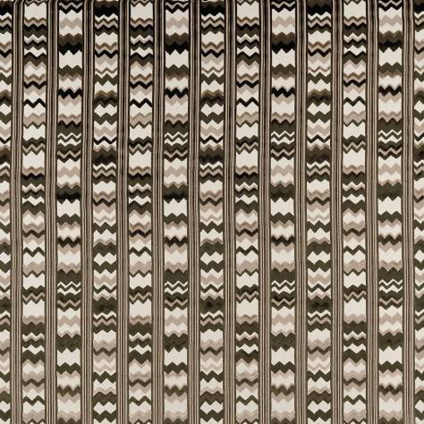 Nina Campbell Marchmain Fabrics Sebastian Fabric - Bitter Chocolate / Beige - NCF4373-03