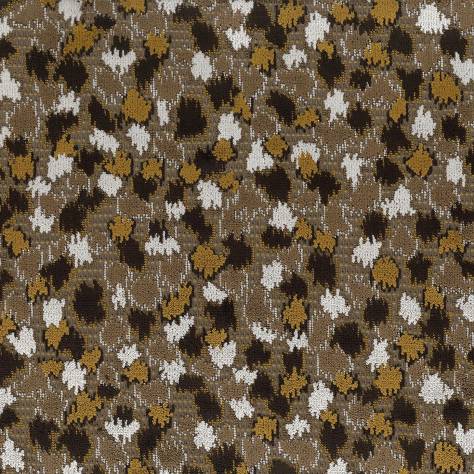 Nina Campbell Wickham Fabrics Orford Fabric - Gold/Chocolate/Ivory - NCF4510-03
