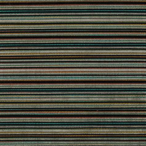 Nina Campbell Wickham Fabrics Framlingham Fabric - Chocolate/Turquoise/Coral - NCF4511-01