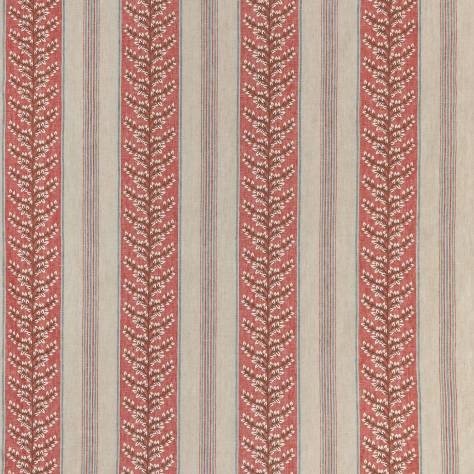 Nina Campbell Woodbridge Fabrics Manningtree Fabric - Red/Teal - NCF4502-01