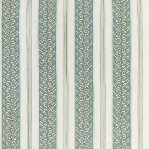 Nina Campbell Woodbridge Fabrics Manningtree Fabric - Teal/Beige - NCF4502-02 - Image 1