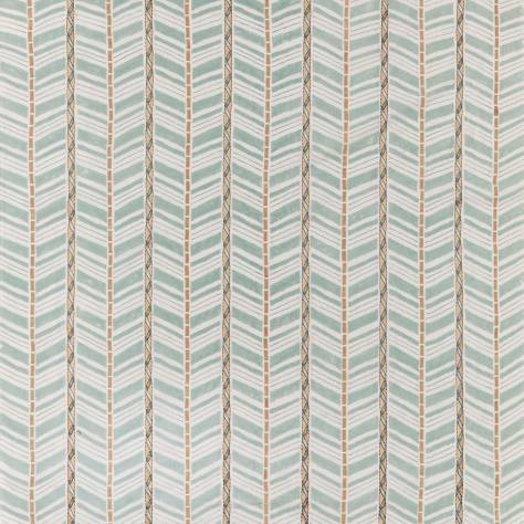 Nina Campbell Woodbridge Fabrics Woodbridge Stripe Fabric - Aqua - NCF4504-02