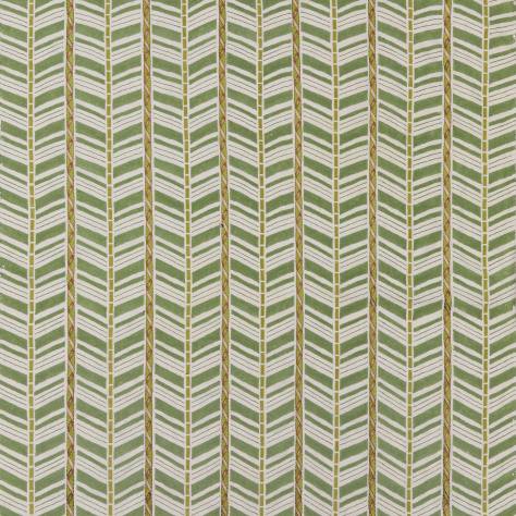 Nina Campbell Woodbridge Fabrics Woodbridge Stripe Fabric - Emerald Green - NCF4504-05
