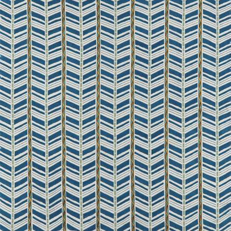 Nina Campbell Woodbridge Fabrics Woodbridge Stripe Fabric - Indigo - NCF4504-06