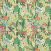Cactus Garden Fabric - Kiwi / Grass / Cerise