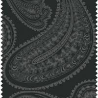 Rajapur Velvet Fabric - Charcoal/Black