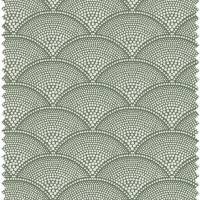 Feather Fan Jacquard Fabric - Olive Green