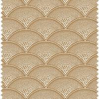 Feather Fan Jacquard Fabric - Ginger