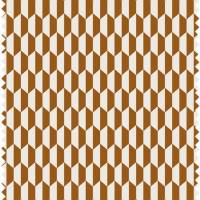 Tile Jacquard Fabric - Ginger and Cream
