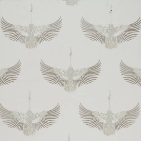 Kai Aravalli Fabrics Demoiselle Fabric - Silver - DEMOISELLESILVER - Image 1
