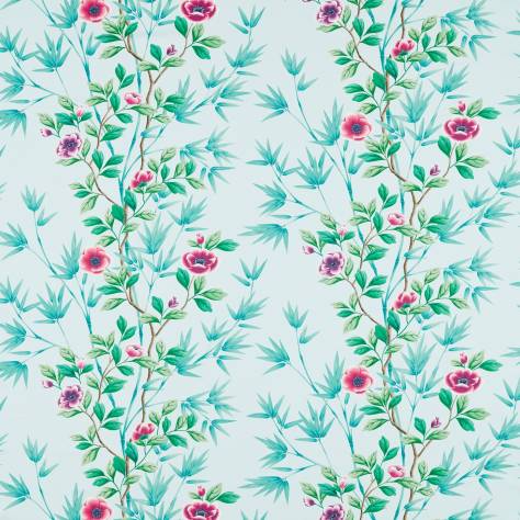 Harlequin x Diane Hill Harlequin x Diane Hill Fabrics Lady Alford Fabric - Sky/Magenta - HDHP121102 - Image 1