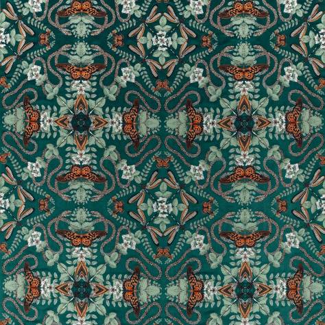 Wedgwood Botanical Wonders Fabrics Emerald Forest Jacquard Fabric - Teal - F1581/04 - Image 1