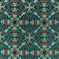 Emerald Forest Jacquard Fabric - Teal
