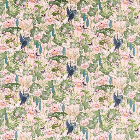 Wedgwood Botanical Wonders Fabrics Waterlily Velvet Fabric - Blush - F1591/01 - Image 1