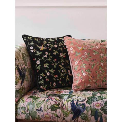 Wedgwood Botanical Wonders Fabrics Waterlily Velvet Fabric - Midnight - F1591/02