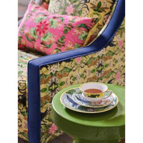 Wedgwood Botanical Wonders Fabrics Wonderlust Tea Story Velvet Fabric - Citron - F1592/01 - Image 3