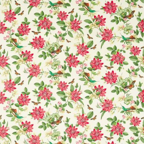 Wedgwood Botanical Wonders Fabrics Pink Lotus Fabric - Ivory - F1602/01