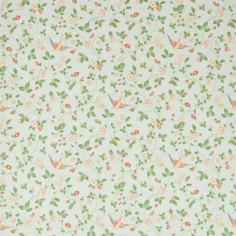 Wedgwood Botanical Wonders Fabrics Wild Strawberry Linen Fabric - Dove - F1606/02 - Image 1