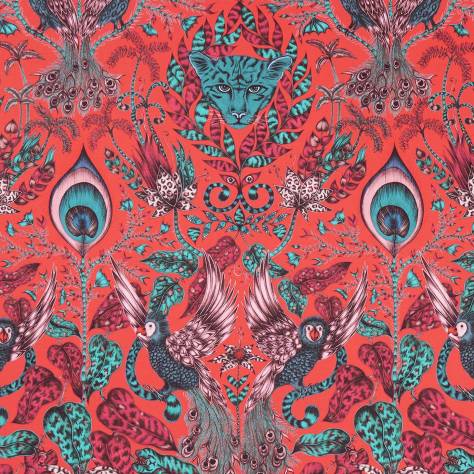 Emma Shipley Animalia Fabrics Emma J Shipley Amazon Fabric - Red - F1107/05 - Image 1