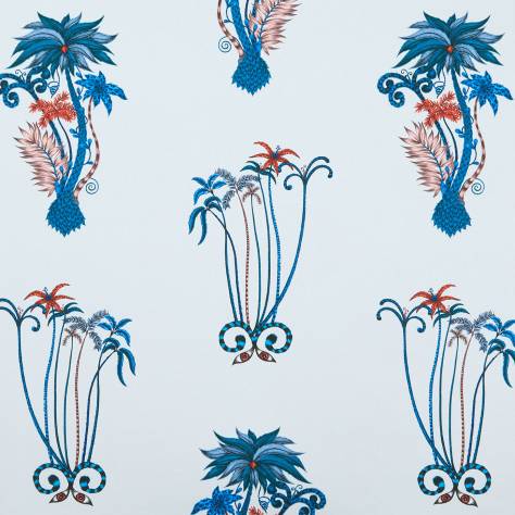 Emma Shipley Animalia Fabrics Emma J Shipley Jungle Palms Fabric - Blue - F1110/01 - Image 1