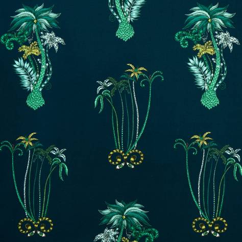 Emma Shipley Animalia Fabrics Emma J Shipley Jungle Palms Fabric - Navy - F1110/03