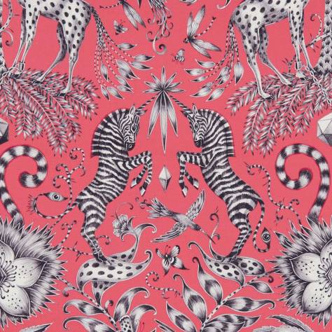 Emma Shipley Animalia Fabrics Emma J Shipley Kruger Fabric - Magenta - F1111/04 - Image 1