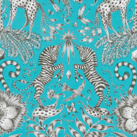 Emma Shipley Animalia Fabrics Emma J Shipley Kruger Fabric - Teal - F1111/07 - Image 1