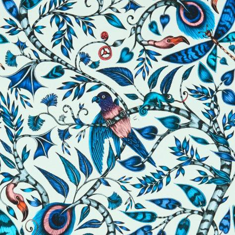 Emma Shipley Animalia Fabrics Emma J Shipley Rousseau Fabric - Blue - F1113/01