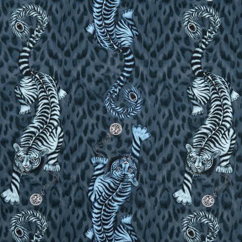 Emma Shipley Animalia Fabrics Emma J Shipley Tigris Fabric - Navy - F1114/02 - Image 1